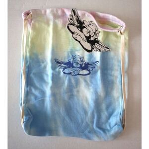 Boys Lie Women's Pink/Blue Cotton Candy Tie Dye Drawstring Bag w/Angel Sticker